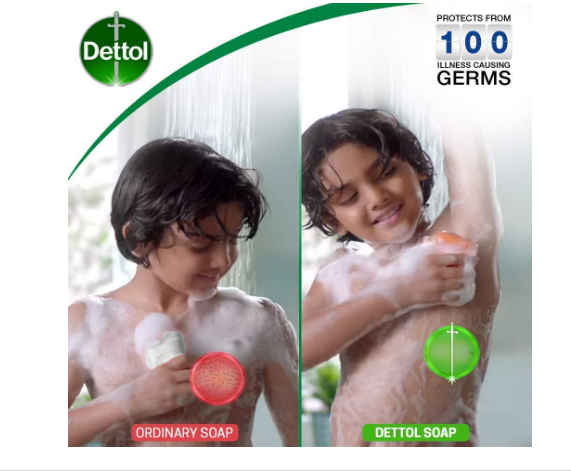 Dettol Original Germ Protection Bathing Soap bar, 125gm (Pack of 4)